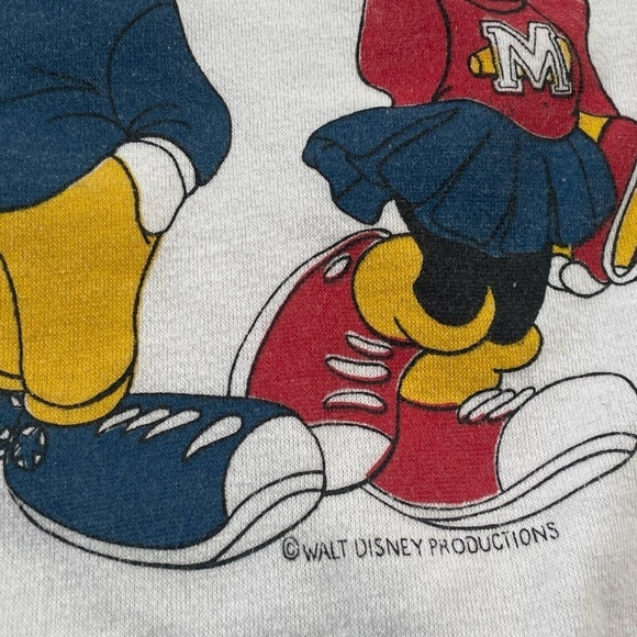 Vintage Mickey Mouse and Minnie Mouse Washington DC Cartoon 1980s Sweatshirt - Picture 5 of 7